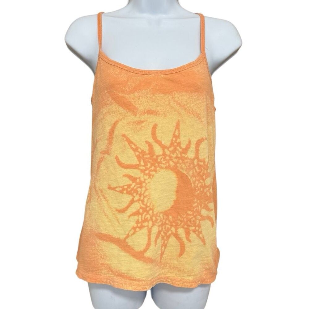 Custom Bleached Sun Moon American Eagle Tank Top Y2K Coastal Grunge Cami Medium
